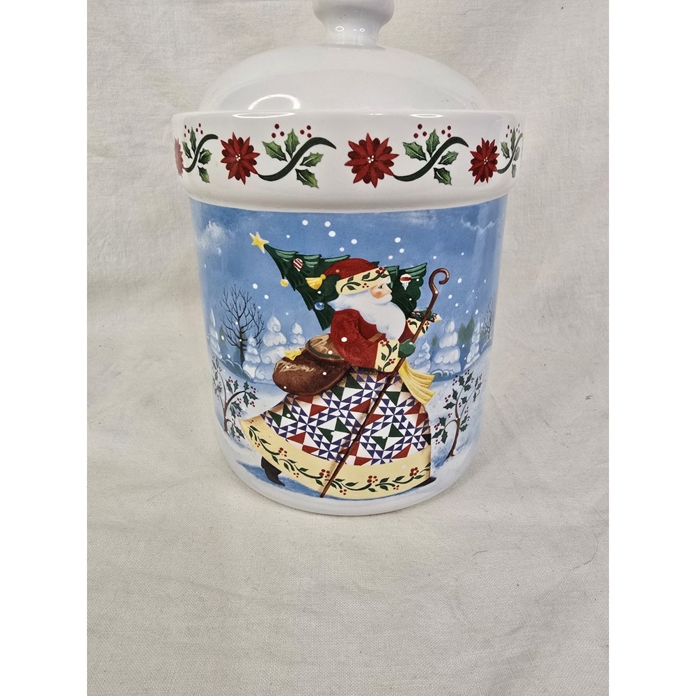 Heartwood Creek By Jim Shore‎ Christmas Cookie Jar 2003 EUC